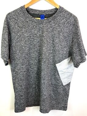 Kit and Ace Men's Heather Charcoal Pocket T-Shirt - Casual Crew Neck size L